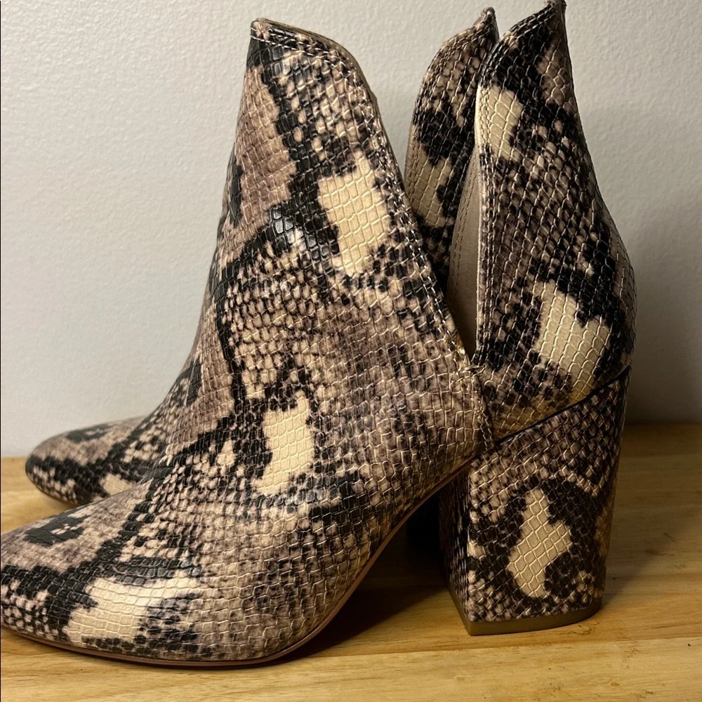 Steve Madden Snakeskin Pattern Ankle Booties